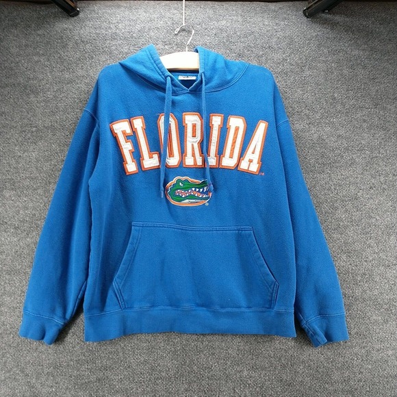 E5 Men's Florida Gators Pullover Drawstring Hoodie Blue Medium Kangaroo Pocket - Picture 2 of 15